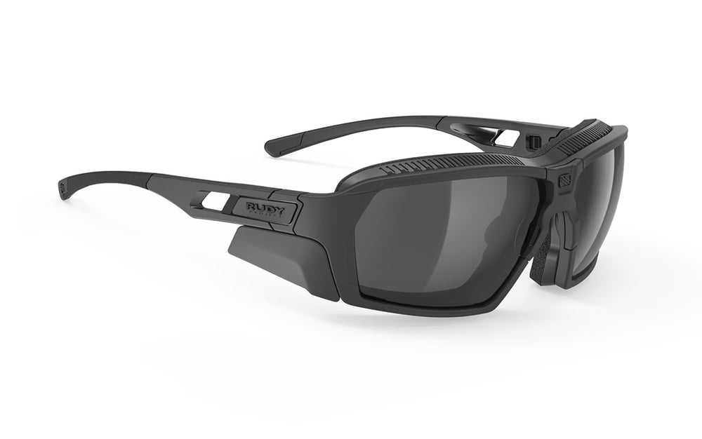 Agent Q Stealth Z87.1 Black Matte Gloss/Grey RP Optics Smoke Black