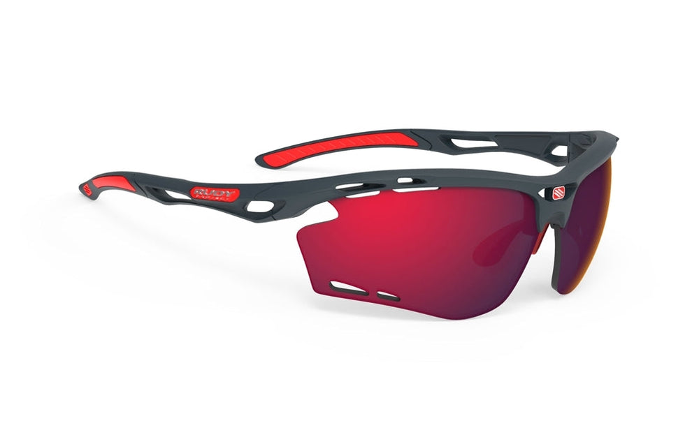 Rudy Project Propulse Charcoal Matte - Multilaser Red