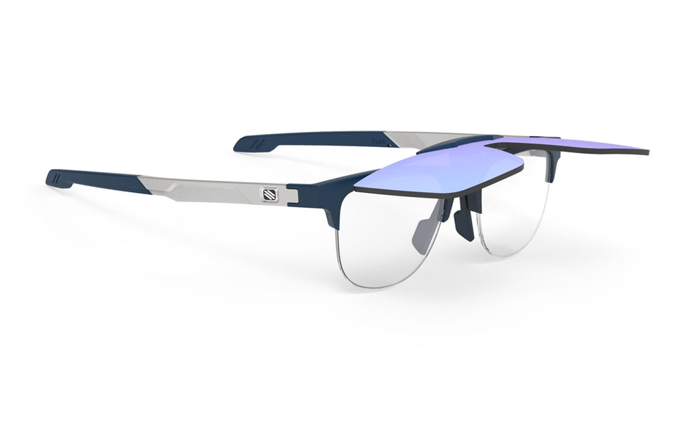Rudy Project Inkas Flip-Up Blue Navy Matte - Half Rim B with Multilaser Ice Flip