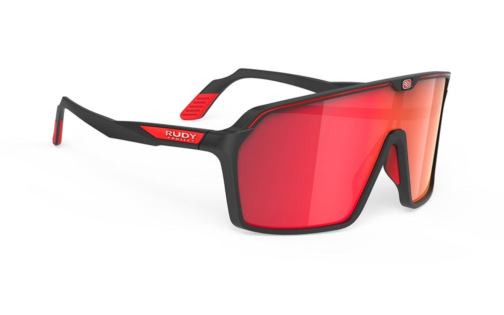 Rudy Project Spinshield - Black Matte - Multilaser Red