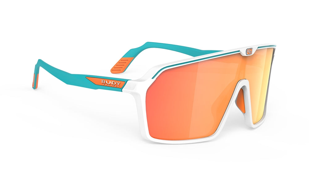 Rudy Project Spinshield - White/EmeraldMatte - Multilaser Orange